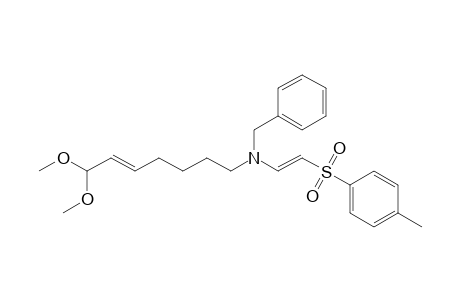 (E)-1-[N-Benzyl-N-(5E-7,7-dimethoxyhept-5-enyl)amino]-2-(p-toluenesulfonyl)ethene