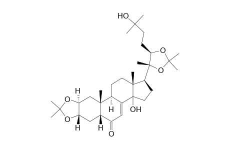 Cholest-7-en-6-one, 14,25-dihydroxy-2,3:20,22-bis[(1-methylethylidene)bis(oxy)]-, (2.alpha.,3.beta.,5.beta.,22R)-