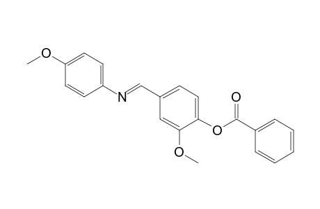2-methoxy-4-[N-(p-methoxyphenyl)formimidoyl]phenol, benzoate