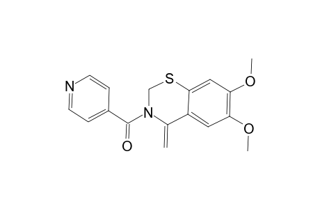 3-Isonicotinoyl-6,7-dimethoxy-4-methylene-3,4-dihydro-2H-1,3-benzothiazine