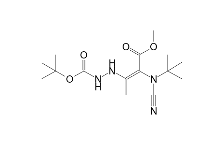 N(1)-[(t-Butoxy)carbonyl]-N(2)-[2'-(N'-cyano-N-<t-butyl>amino)-2'-(methoxycarbonyl)-1'-methylethenyl]-hydrazine