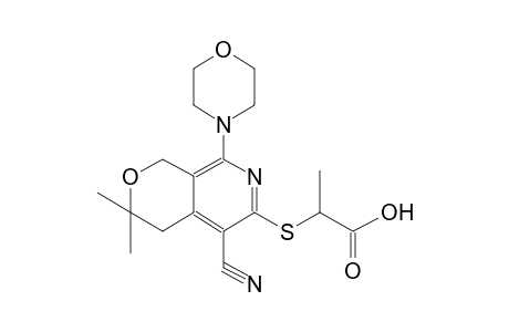 propanoic acid, 2-[[5-cyano-3,4-dihydro-3,3-dimethyl-8-(4-morpholinyl)-1H-pyrano[3,4-c]pyridin-6-yl]thio]-