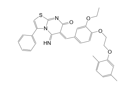 7H-thiazolo[3,2-a]pyrimidin-7-one, 6-[[4-[2-(2,5-dimethylphenoxy)ethoxy]-3-ethoxyphenyl]methylene]-5,6-dihydro-5-imino-3-phenyl-, (6Z)-
