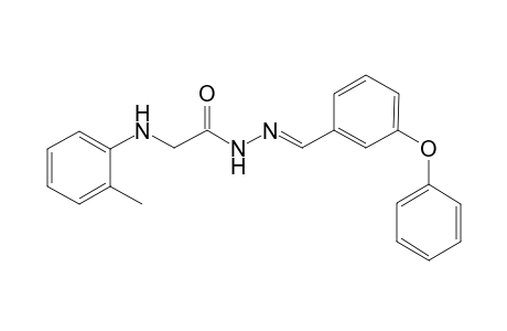 Acethydrazide, 2-(2-methylphenylamino)-N2-(3-phenoxybenzylideno)-
