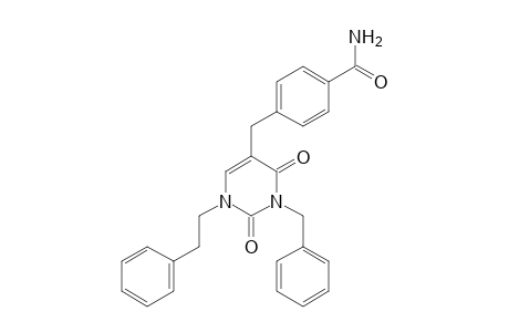 4-(3-Benzyl-2,4-dioxo-1-phenethyl-1,2,3,4-tetrahydro-5-pyrimidinylmethyl)benzamide