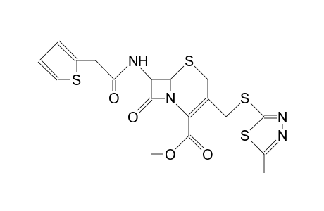 7b-(Thiophene-2-acetamido)-3-([(5-methyl-1,3,4-thiadiazol-2-yl)thio]methyl)-3-cephem-4-carboxylic acid, methyl ester