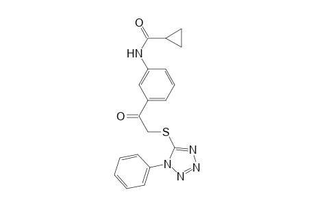 Cyclopropanecarboxamide, N-[3-[2-[(1-phenyl-1H-1,2,3,4-tetrazol-5-yl)thio]acetyl]phenyl]-