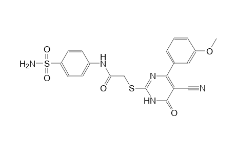 N-[4-(aminosulfonyl)phenyl]-2-{[5-cyano-4-(3-methoxyphenyl)-6-oxo-1,6-dihydro-2-pyrimidinyl]sulfanyl}acetamide