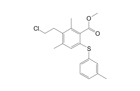 Methyl 4,6-dimethyl-5-(2-chloroethyl)-2-(3-methylphenylsulfanyl)-benzoate