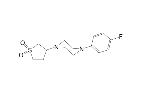 3-[4-(4-fluorophenyl)-1-piperazinyl]thiolane 1,1-dioxide