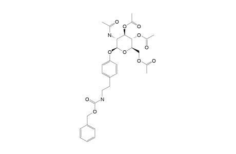 4-[2-(BENZYLOXYCARBONYLAMINO)-ETHYL]-PHENYL-2-ACETAMIDO-3,4,6-TRI-O-ACETYL-2-DEOXY-BETA-D-GLUCOPYRANOSIDE