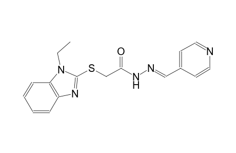 acetic acid, [(1-ethyl-1H-benzimidazol-2-yl)thio]-, 2-[(E)-4-pyridinylmethylidene]hydrazide