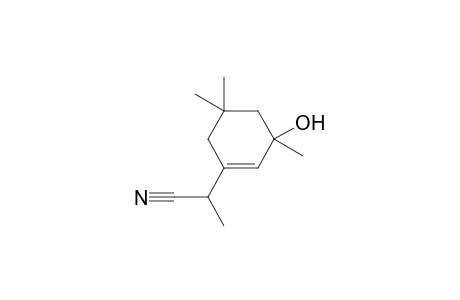 2-(3,5,5-trimethyl-3-oxidanyl-cyclohexen-1-yl)propanenitrile