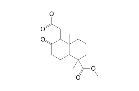 19-Methyl-hydrogen-8-oxo-13,14,15,16,17-pentanorlabdane-12,19-dioate