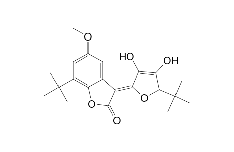 2(3H)-Benzofuranone, 7-(1,1-dimethylethyl)-3-[5-(1,1-dimethylethyl)-3,4-dihydroxy-2(5H)-furanylidene]-5-methoxy-, (E)-(.+-.)-