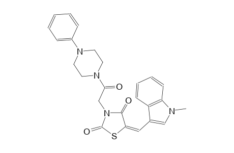 (5E)-5-[(1-methyl-1H-indol-3-yl)methylene]-3-[2-oxo-2-(4-phenyl-1-piperazinyl)ethyl]-1,3-thiazolidine-2,4-dione