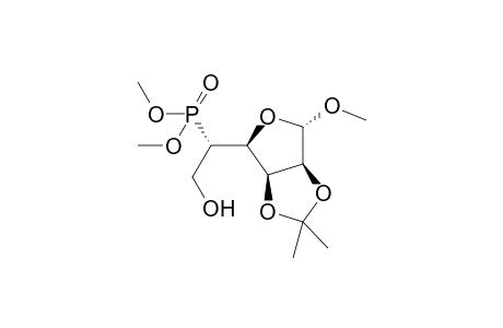 Methyl 5-deoxy-5(S)-dimethoxyphosphinyl-2,3-isopropylidene-.alpha.,D-mannofuranoside