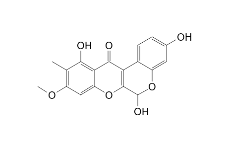 3,6,11-trihydroxy-9-methoxy-10-methyl-6H-chromeno[3,4-b]chromen-12-one