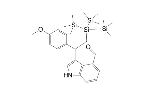 3-(2-(1,1,1,3,3,3-hexamethyl-2-(trimethylsilyl)trisilan-2-yl)-1-(4-methoxyphenyl)ethyl)-1H-indole-4-carbaldehyde