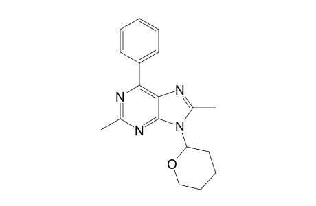 2,8-Dimethyl-9-(2-oxanyl)-6-phenylpurine