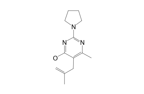 6-methyl-5-(2-methylallyl)-2-(1-pyrrolidinyl)-4-pyrimidinol