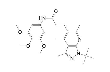 1H-pyrazolo[3,4-b]pyridine-5-propanamide, 1-(1,1-dimethylethyl)-3,4,6-trimethyl-N-(3,4,5-trimethoxyphenyl)-