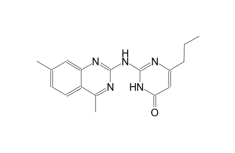 2-[(4,7-dimethyl-2-quinazolinyl)amino]-6-propyl-4(3H)-pyrimidinone