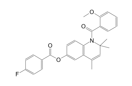benzoic acid, 4-fluoro-, 1,2-dihydro-1-(2-methoxybenzoyl)-2,2,4-trimethyl-6-quinolinyl ester