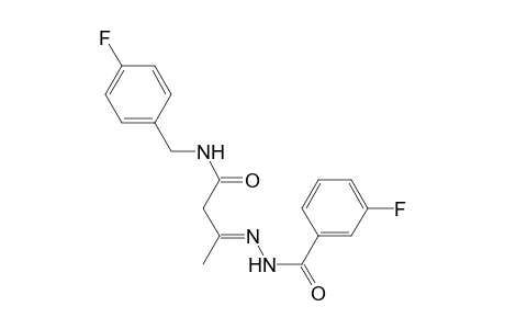 Butanamide, 3-(3-fluorobenzoylhydrazono)-N-(4-fluorobenzyl)-