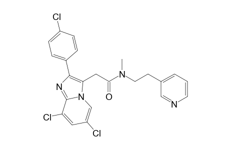 2-[6',8'-Dichloro-2'-(p-chlorophenyl)imidazo[1,2-a]pyridin-3'-yl]-N-methyl-[(2"-pyridin-3"-yl)ethyl]-acetamide