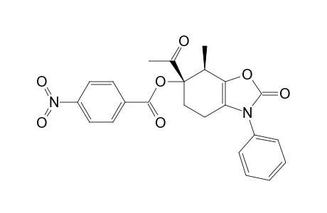 (6R*,7R*)-6-ACETYL-7-METHYL-2-OXO-3-PHENYL-2,3,4,5,6,7-HEXAHYDROBENZOXAZOL-6-YL-4-NITROBENZOATE