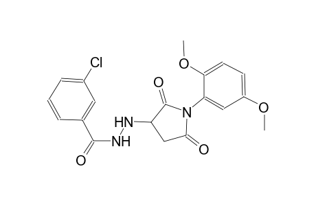 3-chloro-N'-[1-(2,5-dimethoxyphenyl)-2,5-dioxo-3-pyrrolidinyl]benzohydrazide