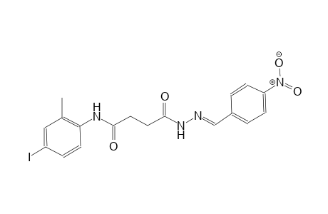 butanoic acid, 4-[(4-iodo-2-methylphenyl)amino]-4-oxo-, 2-[(E)-(4-nitrophenyl)methylidene]hydrazide