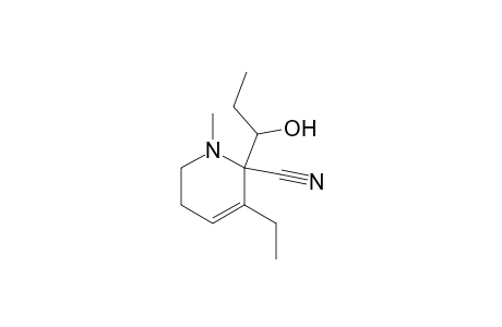 2-Pyridinecarbonitrile, 3-ethyl-1,2,5,6-tetrahydro-2-(1-hydroxypropyl)-1-methyl-, (R*,S*)-