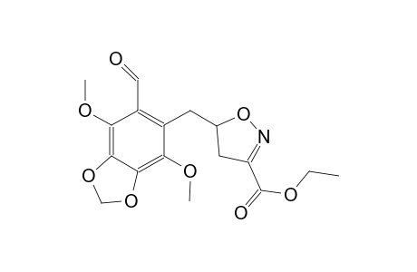 3-isoxazolecarboxylic acid, 5-[(6-formyl-4,7-dimethoxy-1,3-benzodioxol-5-yl)methyl]-4,5-dihydro-, ethyl ester
