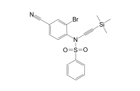 N-(2-Bromo-4-cyano-phenyl)-N-trimethylsilanylethynyl-benzenesulfonamide