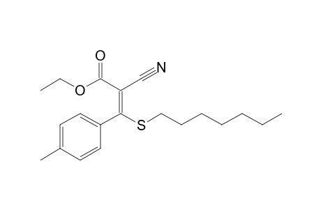 Ethyl 2-cyano-3-( 4'-methylphenyl)-3-(heptylthio)propenoate
