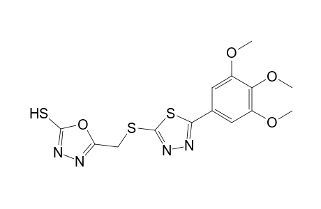 2-(3,4,5-trimethoxyphenyl)-5-[(5-mercapto-1,3,4-oxadiazol-2-yl)methylthio]-1,3,4-thiadiazole