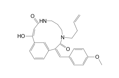 4-(3'-Buten-1'-yl)-3,9-dioxo-11-hydroxy-2-[(p-methoxy)phenyl-methylene]-4,8-diazabicyclo[10.3.1]hexadeca-10,12,14,1(16)-tetraene