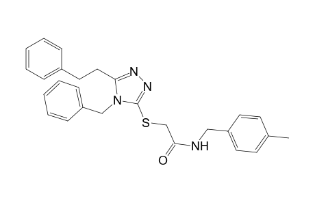 2-{[4-benzyl-5-(2-phenylethyl)-4H-1,2,4-triazol-3-yl]sulfanyl}-N-[(4-methylphenyl)methyl]acetamide
