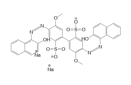 [1,1'-Biphenyl]-2,2'-disulfonic acid, 4,4'-bis[(2-hydroxy-1-naphthalenyl)azo]-5,5'-dimethoxy-, disodium salt