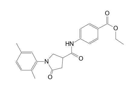 ethyl 4-({[1-(2,5-dimethylphenyl)-5-oxo-3-pyrrolidinyl]carbonyl}amino)benzoate