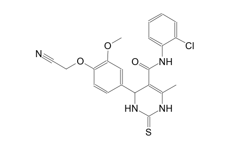 N-(2-chlorophenyl)-4-[4-(cyanomethoxy)-3-methoxyphenyl]-6-methyl-2-thioxo-1,2,3,4-tetrahydro-5-pyrimidinecarboxamide