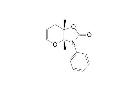 (3aR*,7aS*)-3a,7a-Dimethyl-3-phenyl-3,3a,7,7a-tetrahydro-2H-pyrano[2,3-d]-oxazol-2-one
