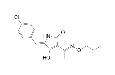 (Z)-5-(4-chlorobenzylidene)-4-hydroxy-3-((E)-1-(propoxyimino)ethyl)pyrroline-2-one