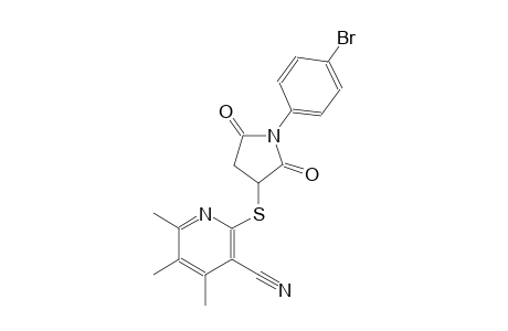 3-pyridinecarbonitrile, 2-[[1-(4-bromophenyl)-2,5-dioxo-3-pyrrolidinyl]thio]-4,5,6-trimethyl-