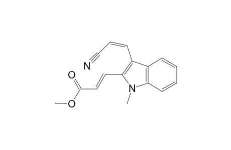 2-Propenoic acid, 3-[3-(2-cyanoethenyl)-1-methyl-1H-indol-2-yl]-, methyl ester, (E,Z)-