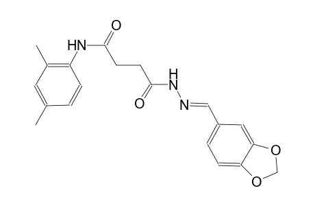 butanoic acid, 4-[(2,4-dimethylphenyl)amino]-4-oxo-, 2-[(E)-1,3-benzodioxol-5-ylmethylidene]hydrazide