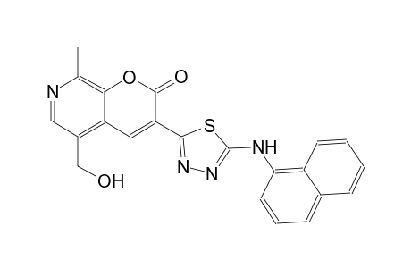 5-(hydroxymethyl)-8-methyl-3-[5-(1-naphthylamino)-1,3,4-thiadiazol-2-yl]-2H-pyrano[2,3-c]pyridin-2-one
