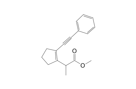 Methyl 2-[2-(phenylethynyl)cyclopentenyl]propionoate